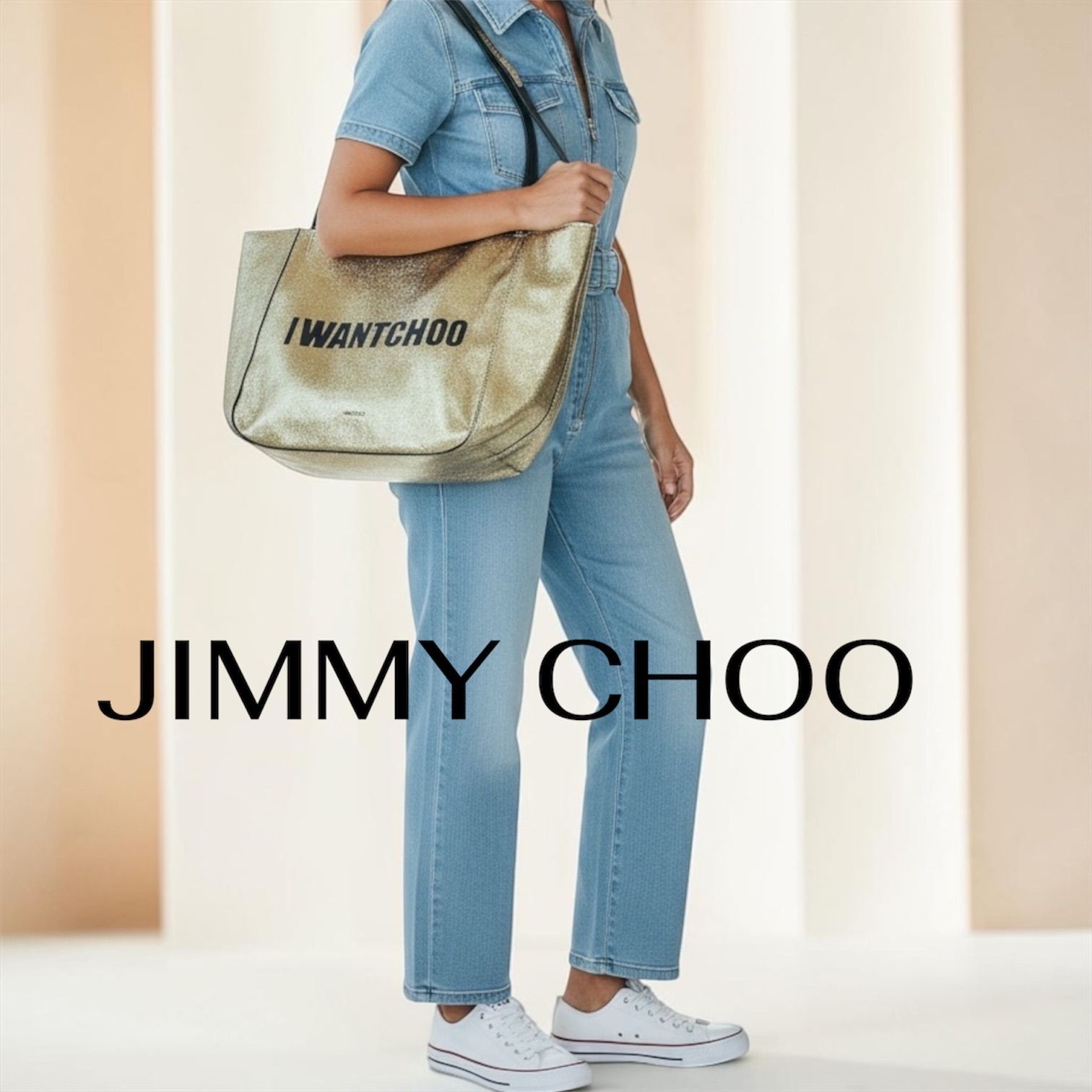 Jimmy Choo ジミーチュウ Stevie トートバッグ レディース ゴールド