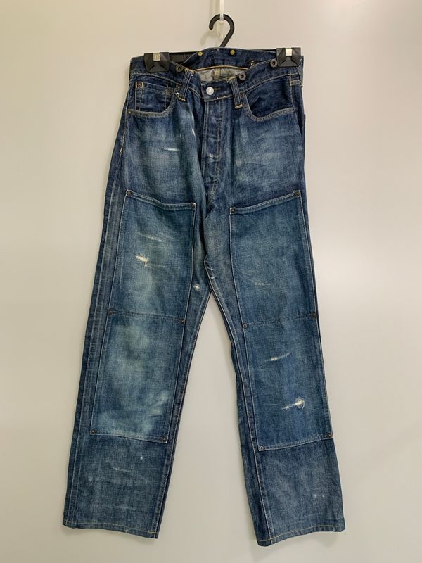 現状渡し品】 EVISU エヴィス DOUBLE KNEE DENIM PANTS LOT.2513
