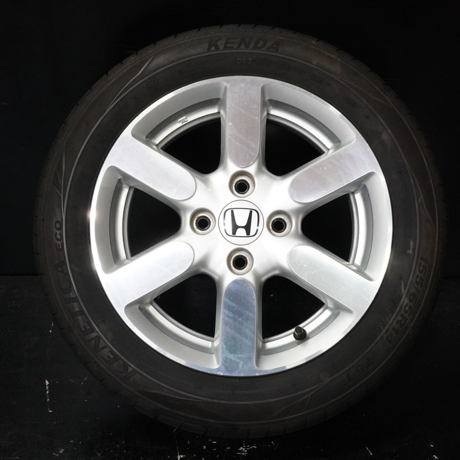24年製 ホンダ N-ONE 純正 155/65R14 タイヤホイールセット 4本 N-BOX