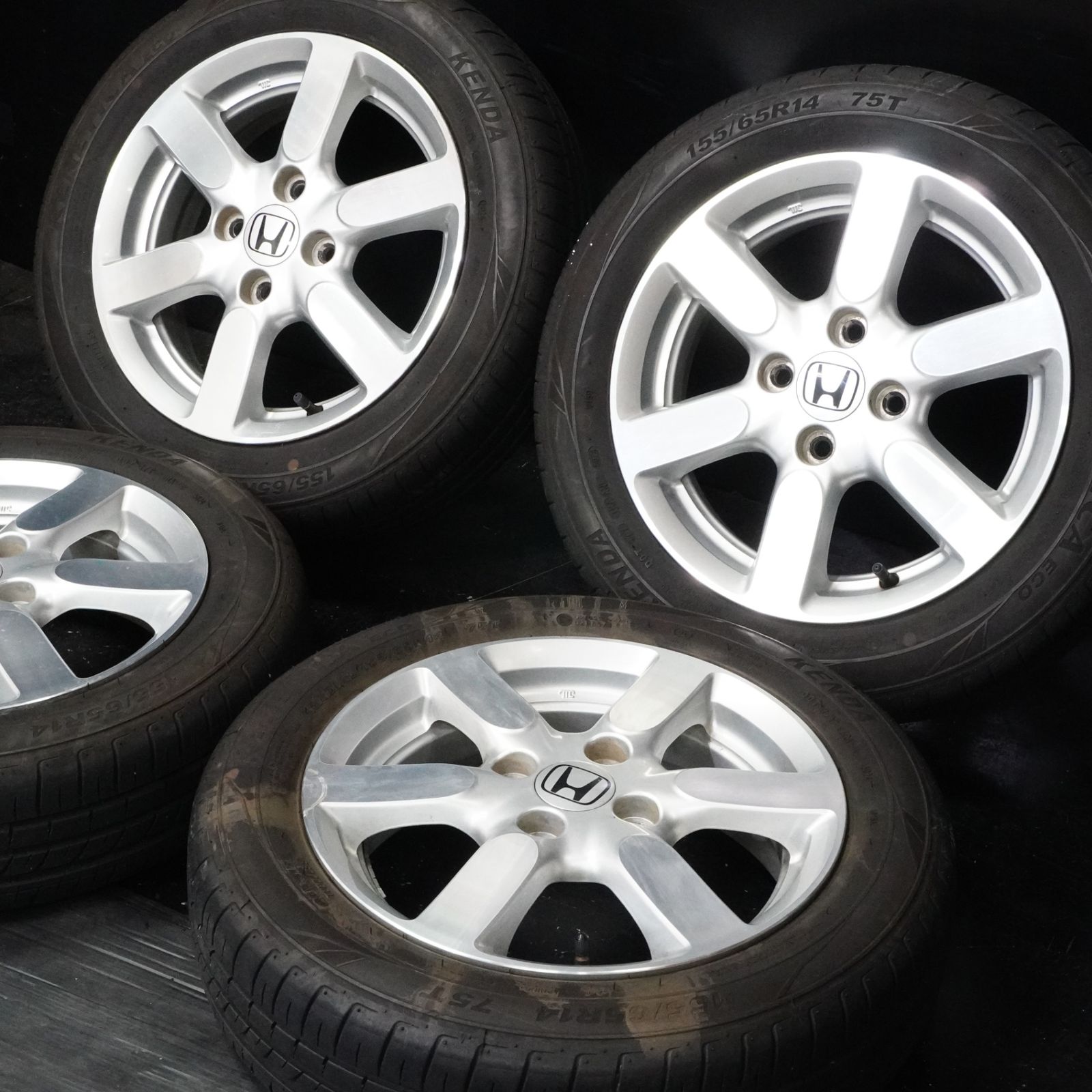 24年製 ホンダ N-ONE 純正 155/65R14 タイヤホイールセット 4本 N-BOX