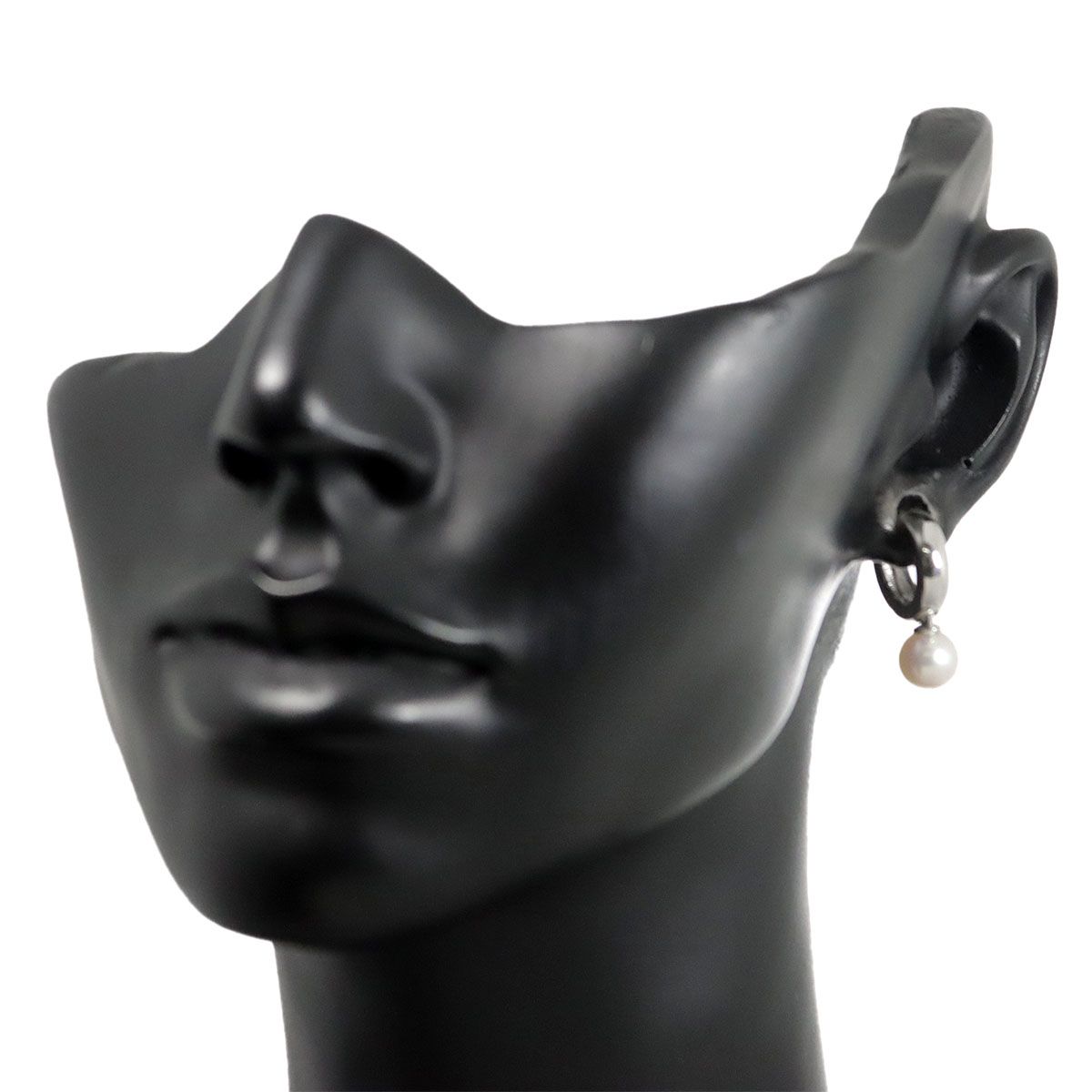 ミキモト MIKIMOTO アコヤ真珠 6.6mm ピアス K18 WG ホワイトゴールド