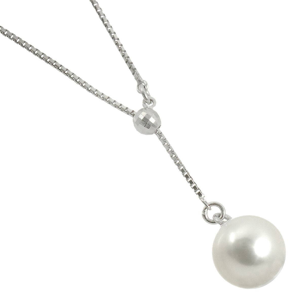 タサキ TASAKI アコヤ真珠 7.7mm ネックレス 45cm K18 WG ホワイト