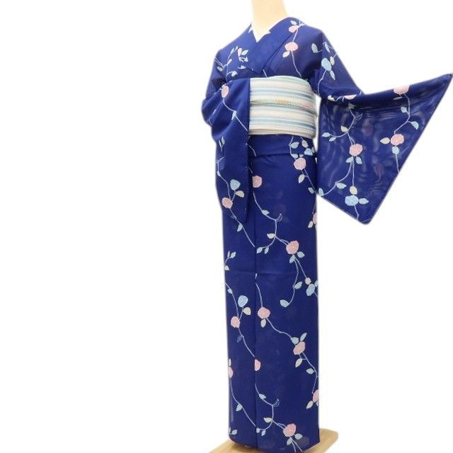 百華 Y5223◇新品 洗える夏着物 仕付け糸付き トールサイズ 絽 小紋
