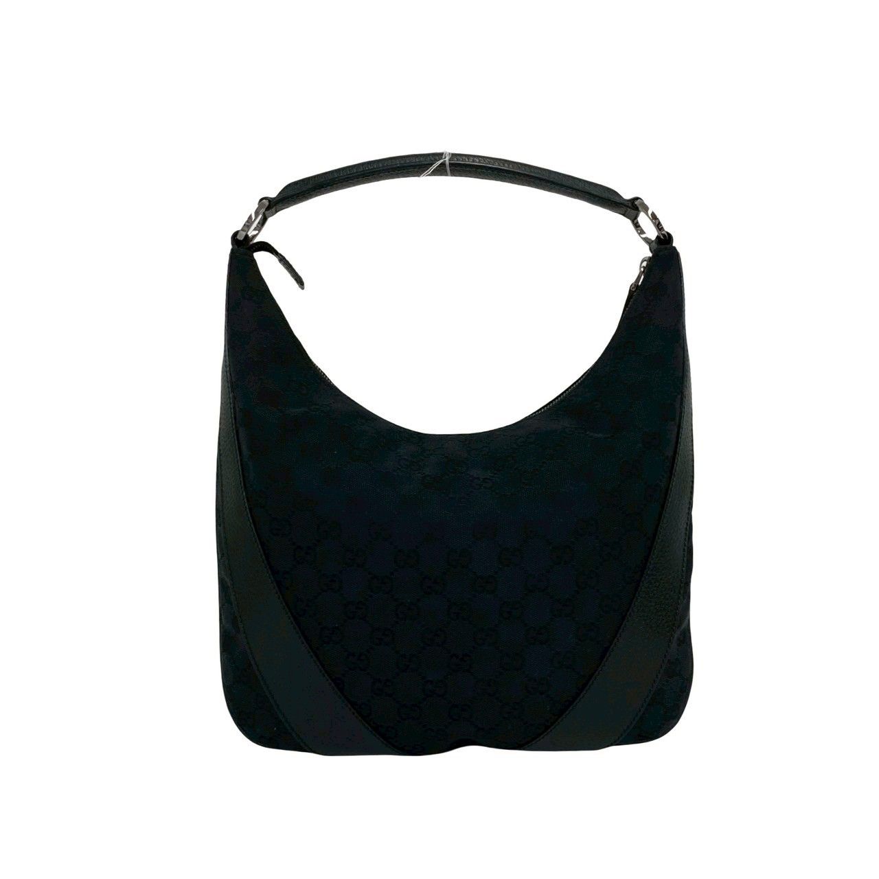 ほぼ未使用 袋付き GUCCI グッチ GG 総柄 キャンバス レザー 本革 セミ