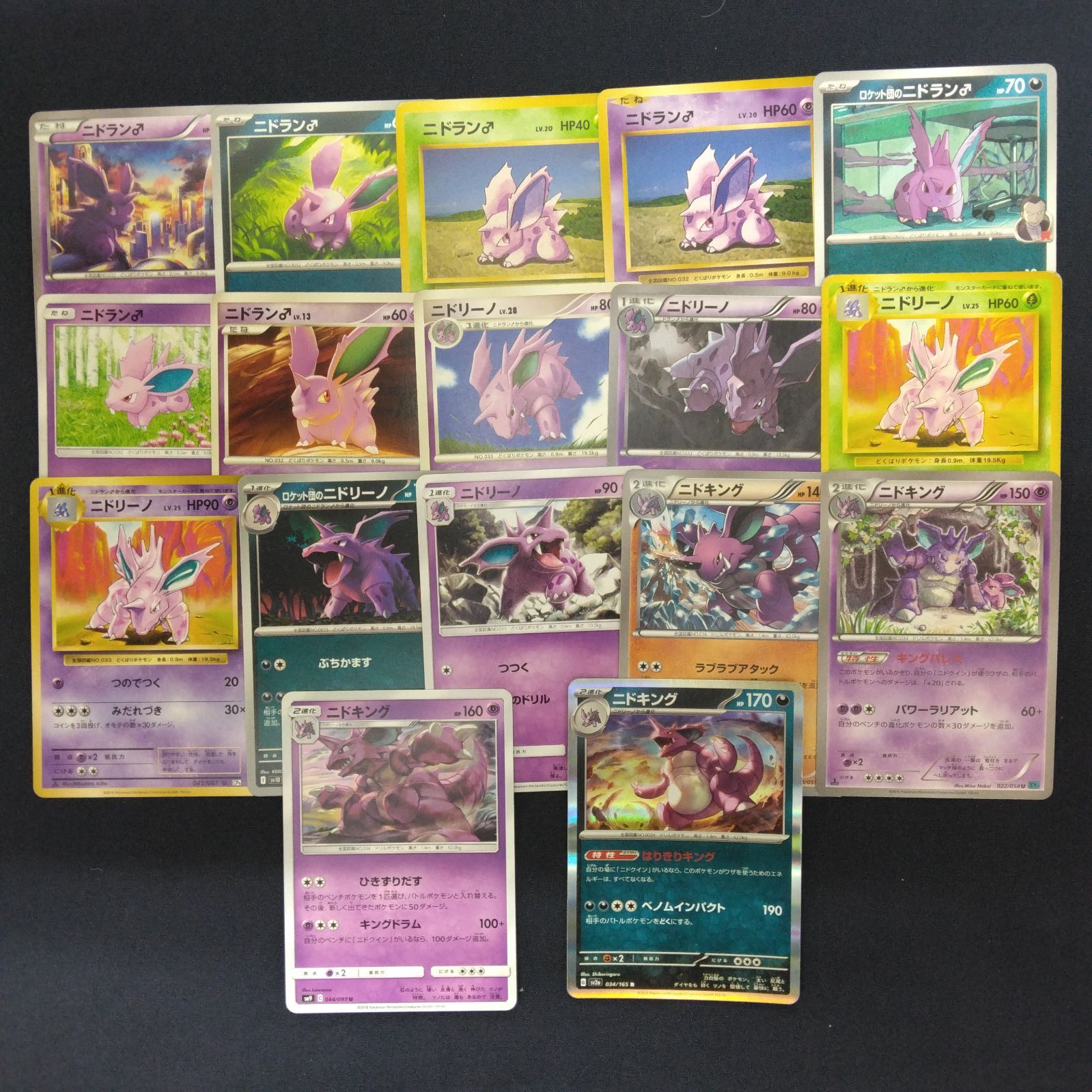 ニドラン ニドリーノ ニドキング 絵柄かぶりなし まとめ売り pokemon