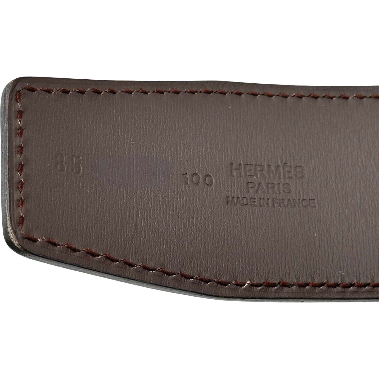 エルメス HERMES コンスタンスベルト 85cm T刻印 ブラック/ショコラ