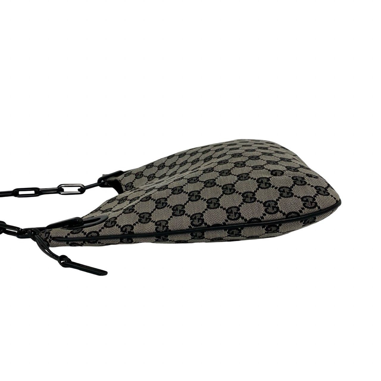 極 美品 GUCCI グッチ GG ロゴ 柄 キャンバス レザー プラスチック