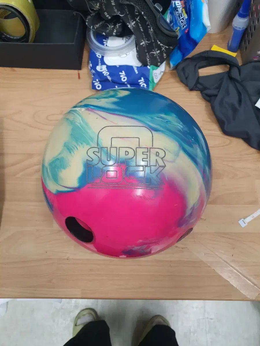 中古ボーリングボール 15p スーパーロック