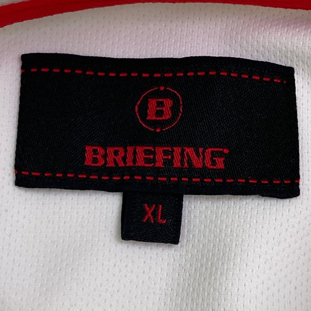 サイズ：XL BRIEFING GOLF ブリーフィング 長袖ポロシャツ ホワイト系