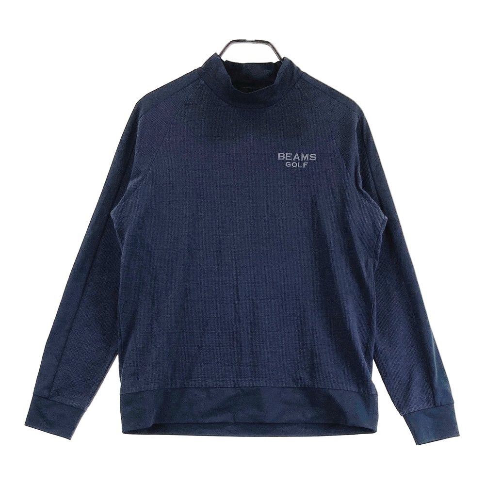 サイズ：M BEAMS GOLF ビームスゴルフ  モックネック 長袖Tシャツ  ネイビー系 [240101564107] ゴルフウェア メンズ ストスト サイズ：M BEAMS GOLF ビームスゴルフ モックネック 長袖Tシャツ