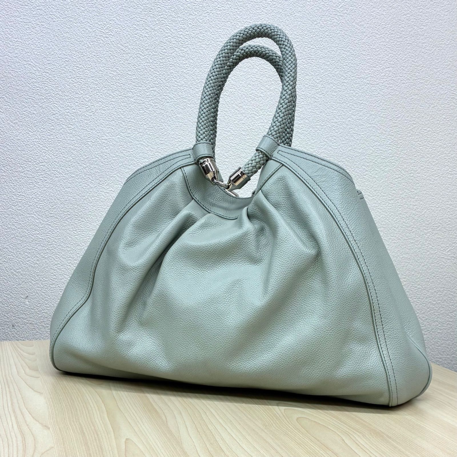 コールハーン Cole Haan】SP 06レザーハンドバッグ ミントグリーン 