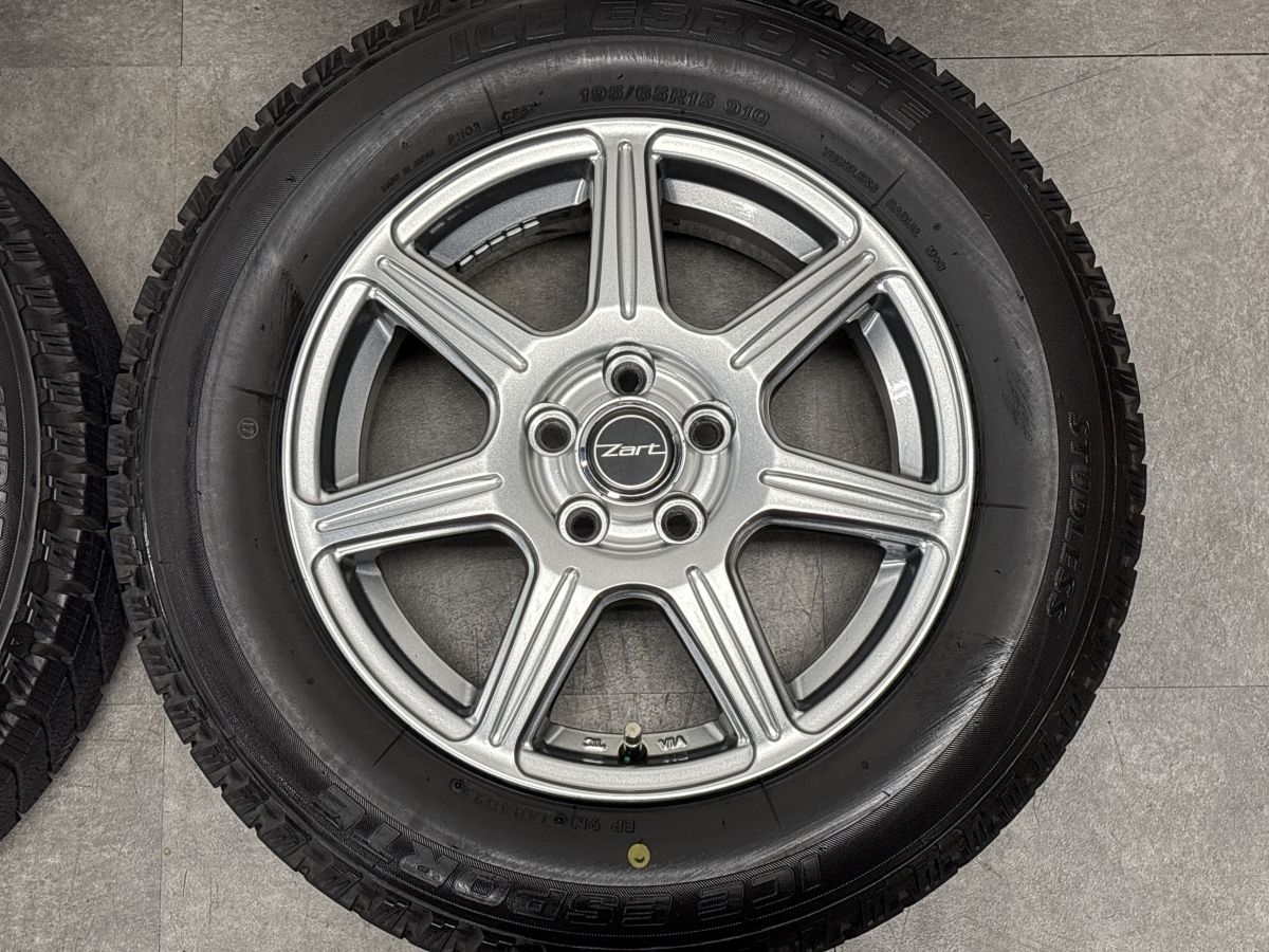 バリ溝】ZART 15in 6J +45 PCD100 アイスエスポルテ 195/65R15