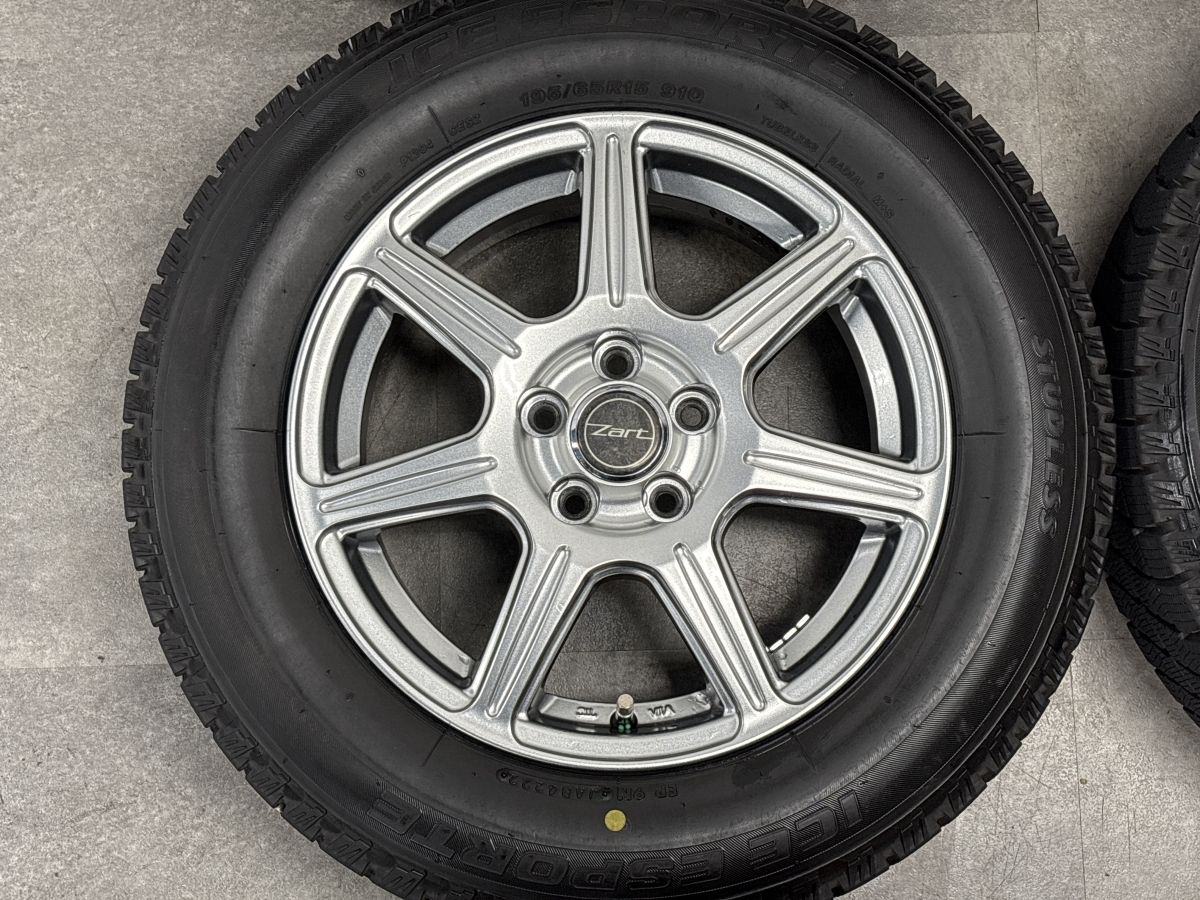 バリ溝】ZART 15in 6J +45 PCD100 アイスエスポルテ 195/65R15
