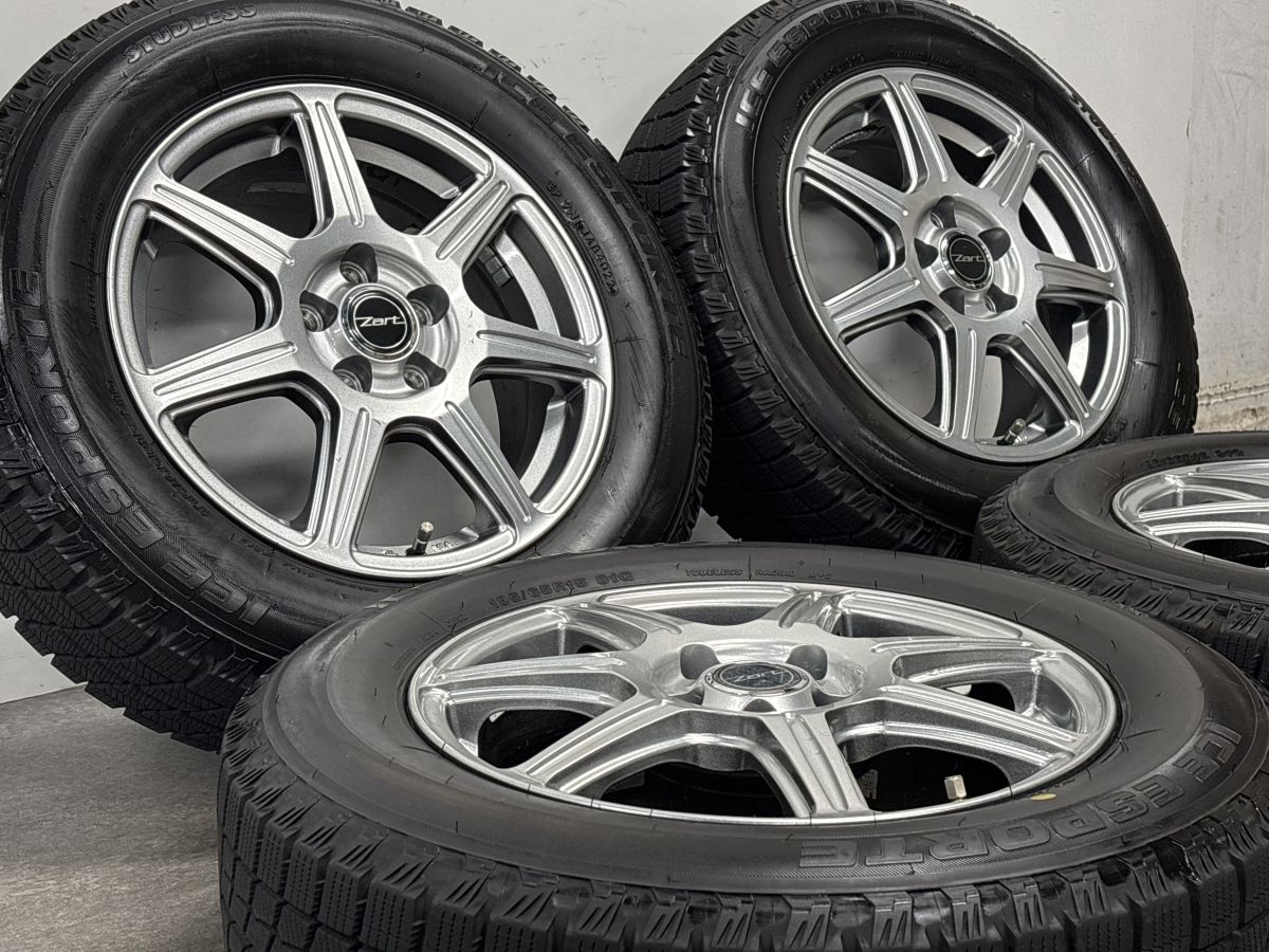バリ溝】ZART 15in 6J +45 PCD100 アイスエスポルテ 195/65R15