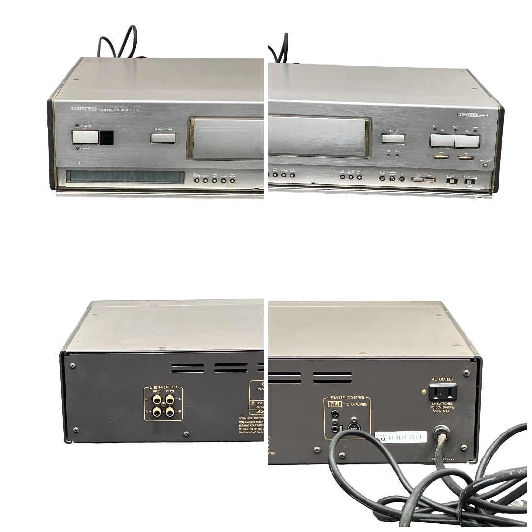 ONKYO K-1000 カセットテープデッキ 音響機材 ジャンク K11426991