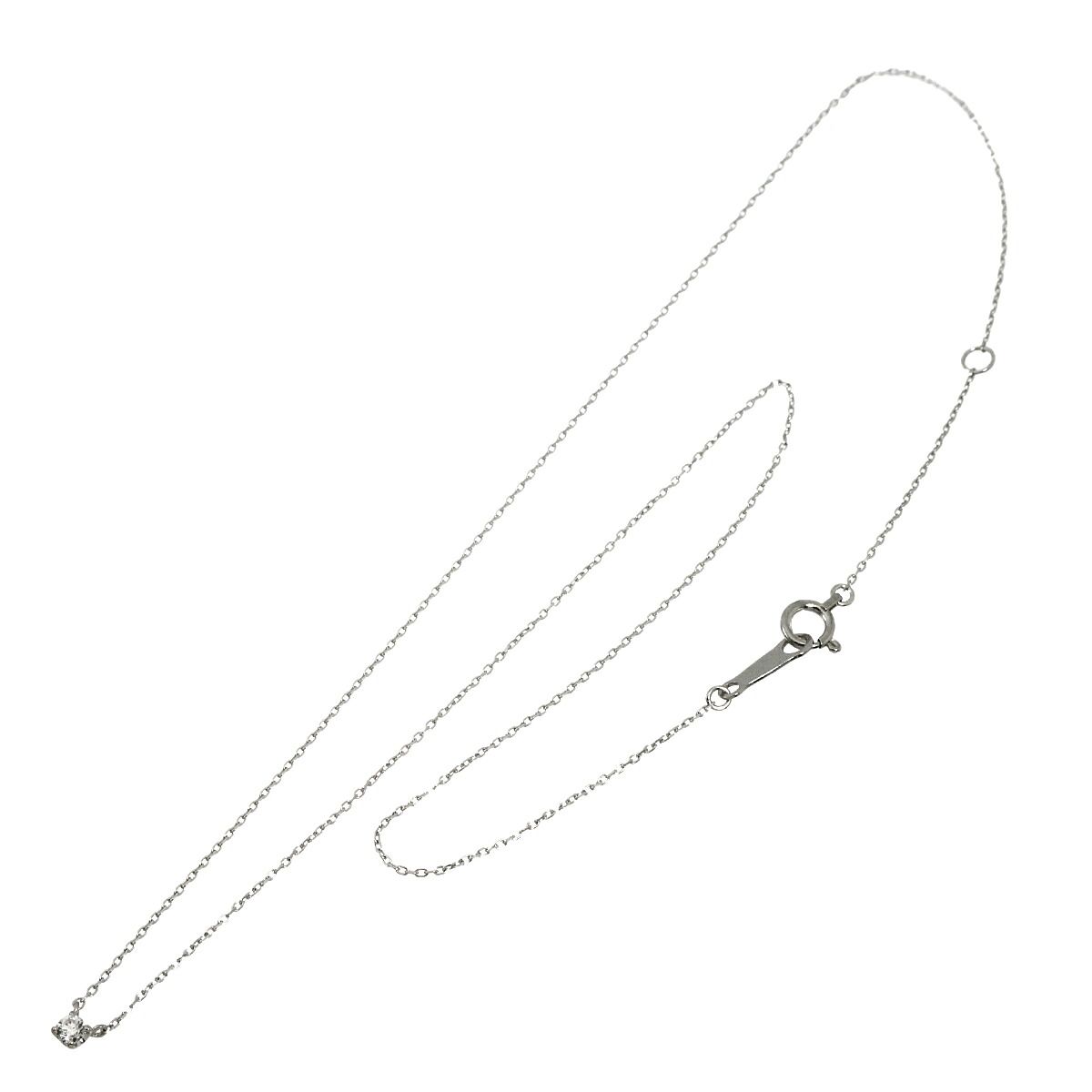 ヴァンドーム青山 Vendome Aoyama ダイヤ 0.06ct ネックレス 40cm Pt