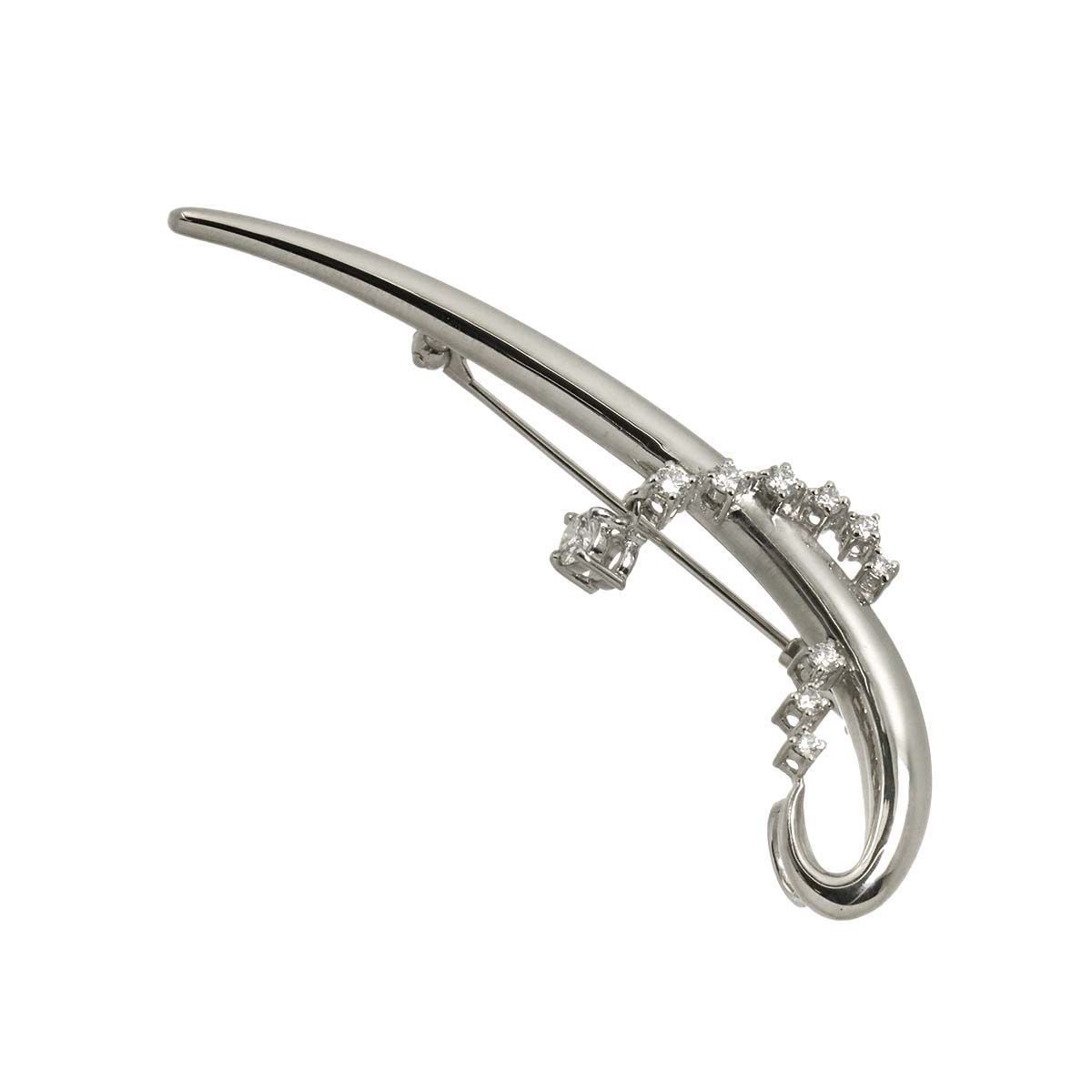 タサキ TASAKI ダイヤ 0.40ct ブローチ Pt プラチナ 田崎真珠 Diamond