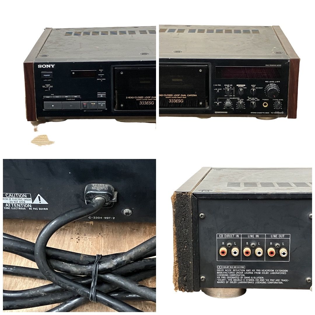 SONY TC-K333ESG カセットデッキ（ジャンク品） SONY ソニー TC-K333ESG カセットデッキ 音響機材 ジャンク K11426982