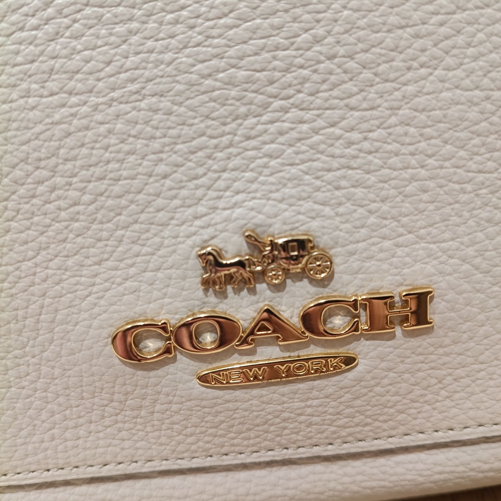 ☆COACH コーチ 2way ショルダーバッグ ハンドバッグ 白 レザー - メルカリ