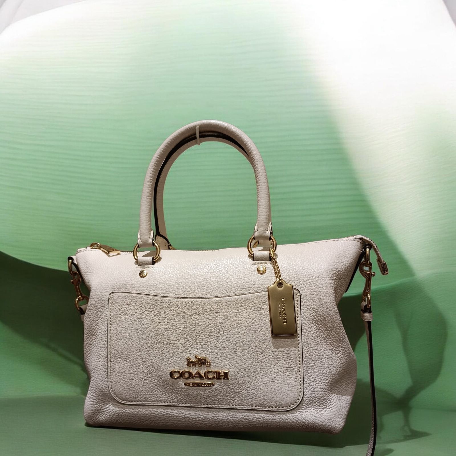 COACH 2weyショルダーバッグ 白 ☆COACH コーチ 2way ショルダーバッグ ハンドバッグ 白 レザー - メルカリ