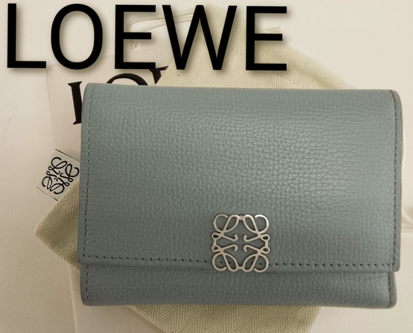 AVJ03 ロエベ 極美品 アナグラム スモールバーティカルウォレット 3