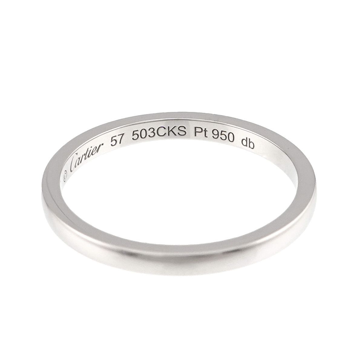 カルティエ Cartier バレリーナ #57 リング 幅2mm Pt プラチナ 指輪