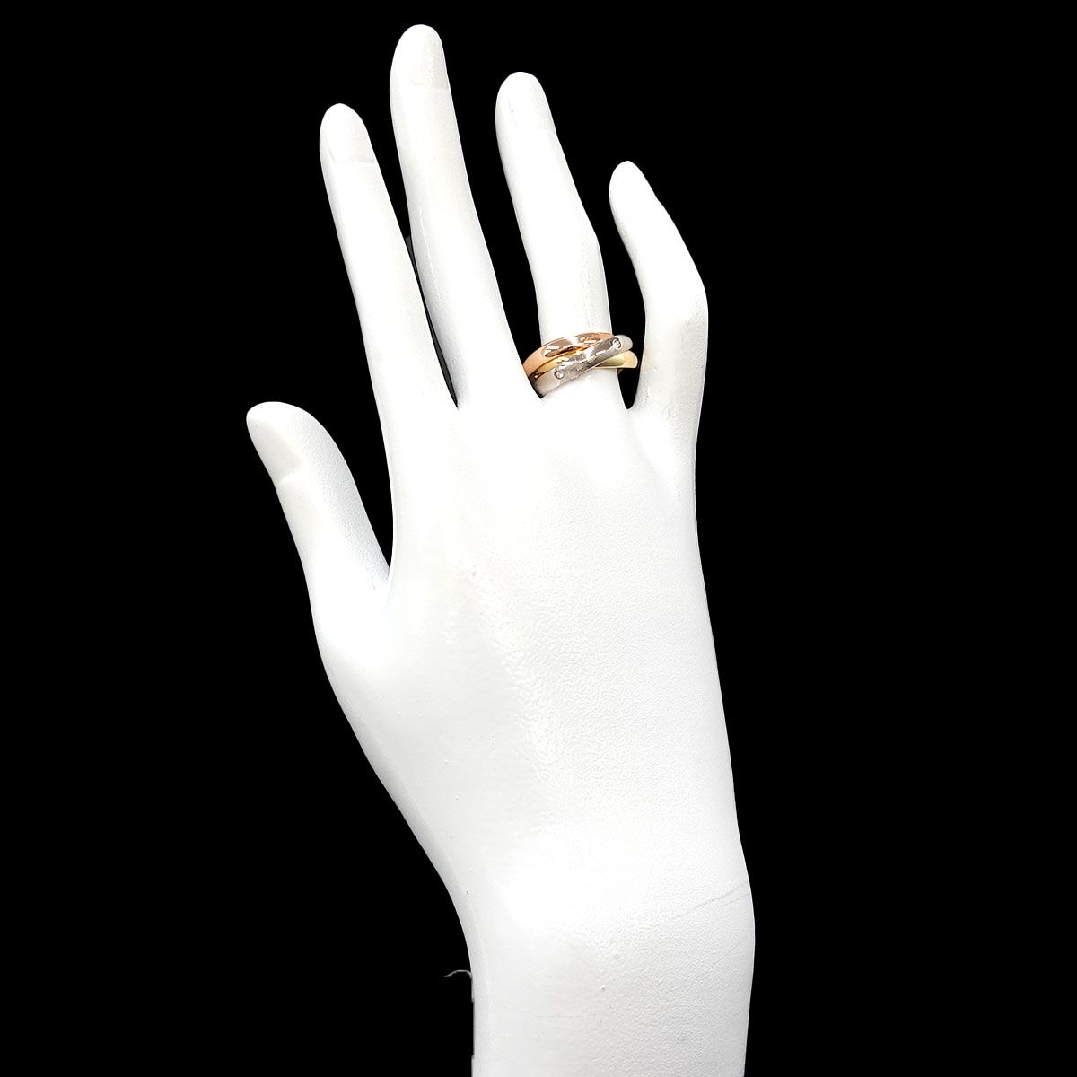 カルティエ Cartier トリニティ ミディアム MM #48 K18 YG WG PG 3連