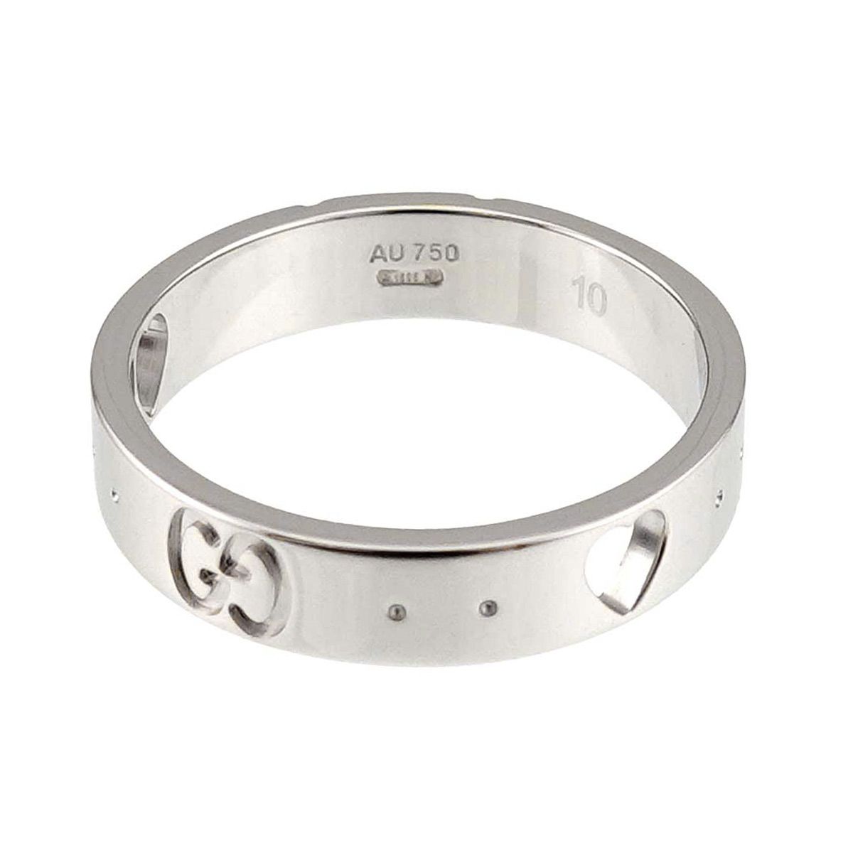 グッチ GUCCI アイコン アモール #10 リング K18 WG ホワイトゴールド