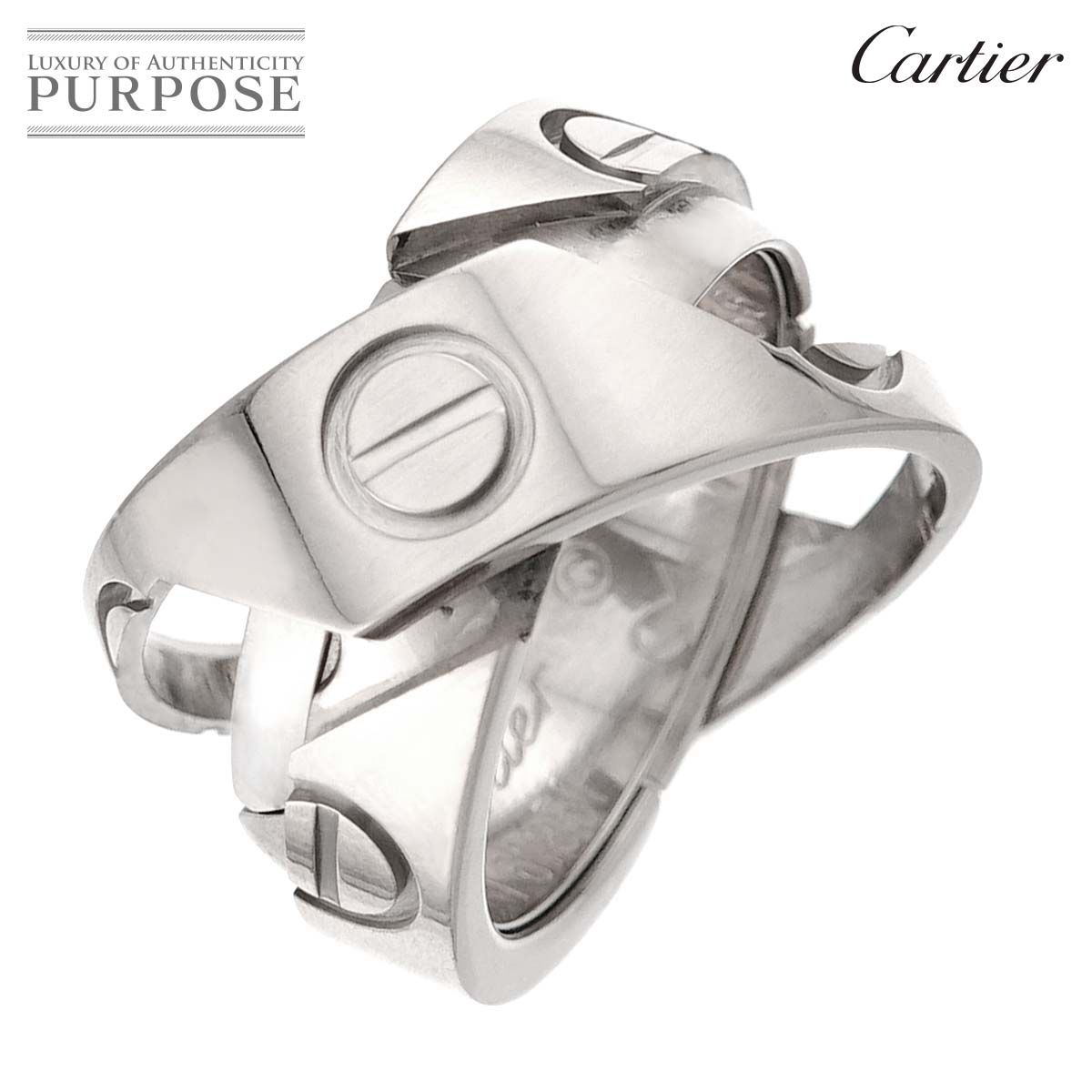 カルティエ Cartier アストロ ラブ #56 リング K18 WG ホワイト