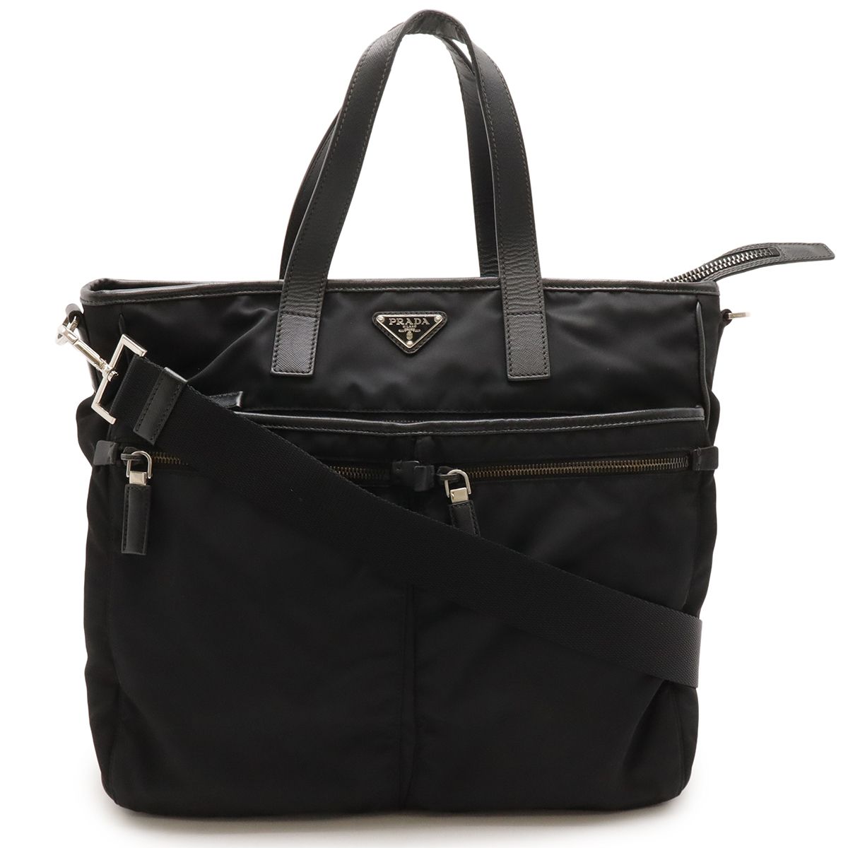 PRADA プラダ トートバッグ 2WAY ショルダーバッグ ナイロン レザー