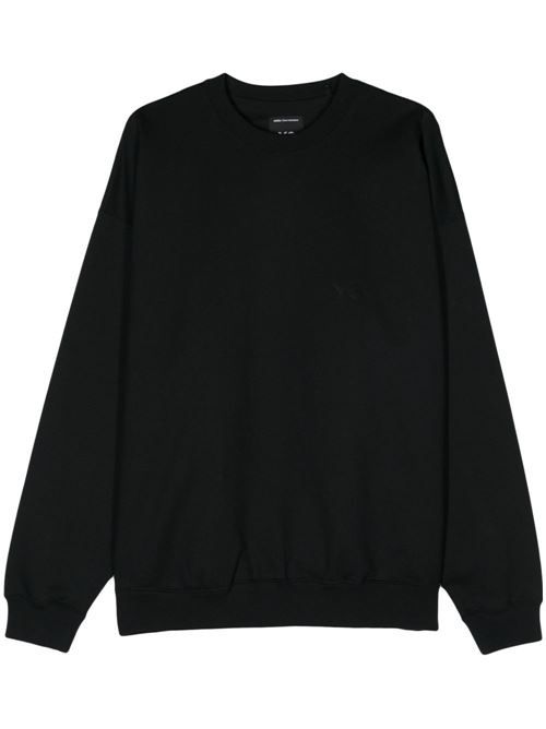 Y-3 ロゴコットンスウェットシャツ 送料無料