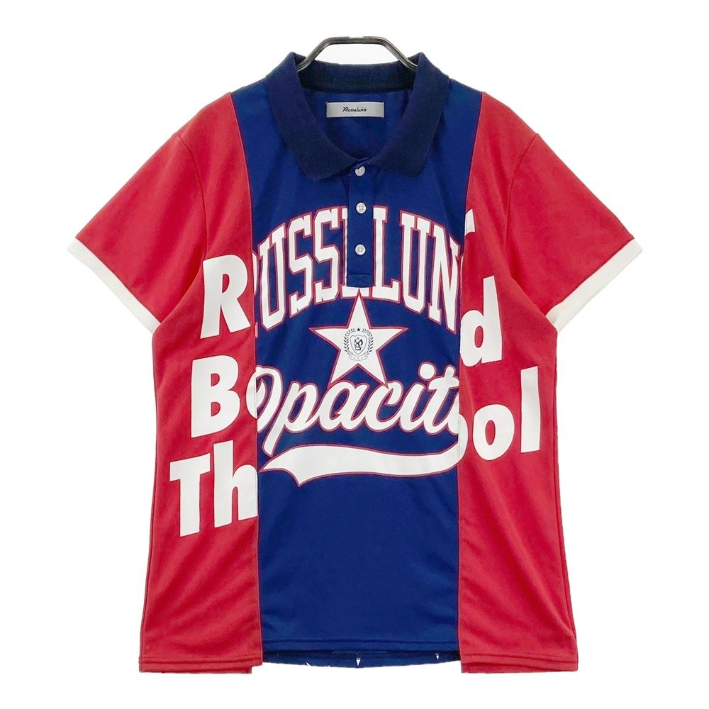 サイズ：4 RUSSELUNO ラッセルノ 半袖ポロシャツ ルチャ レッド系