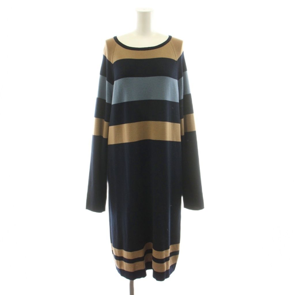 S Max Mara ボーダーワンピース Sマックスマーラ 'S Max Mara ニットワンピース タイト ミモレ ロング