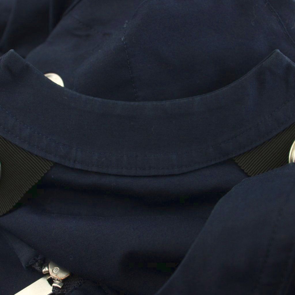 サカイ sacai 18SS ワンピース ひざ丈 半袖 ハトメ レースアップ 2 紺