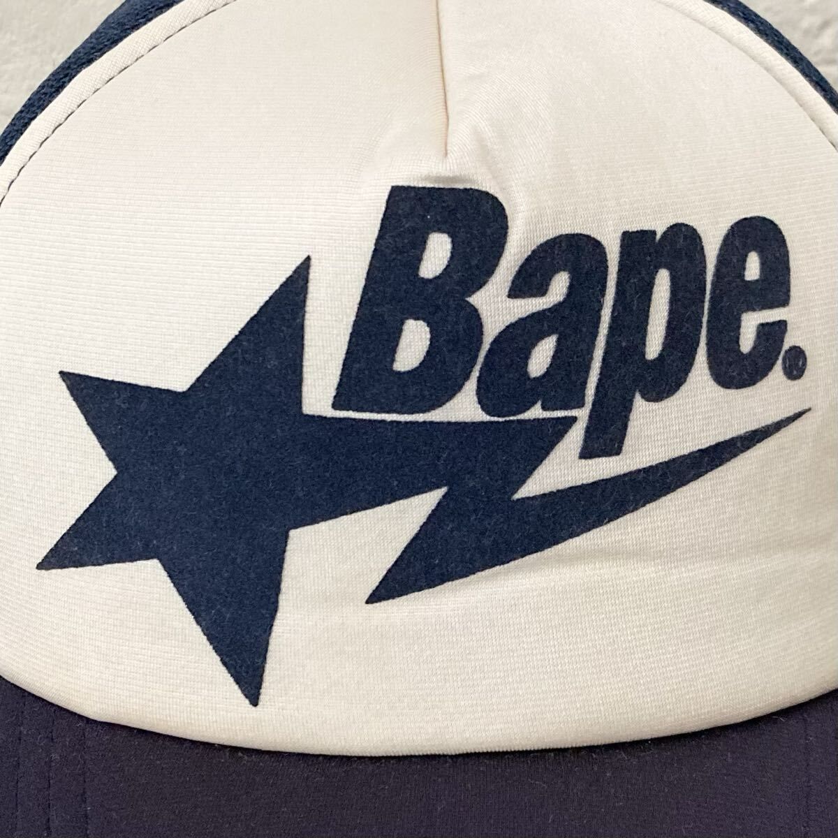 A BATHING APE Bapesta メッシュキャップ ネイビー 00s A BATHING APE