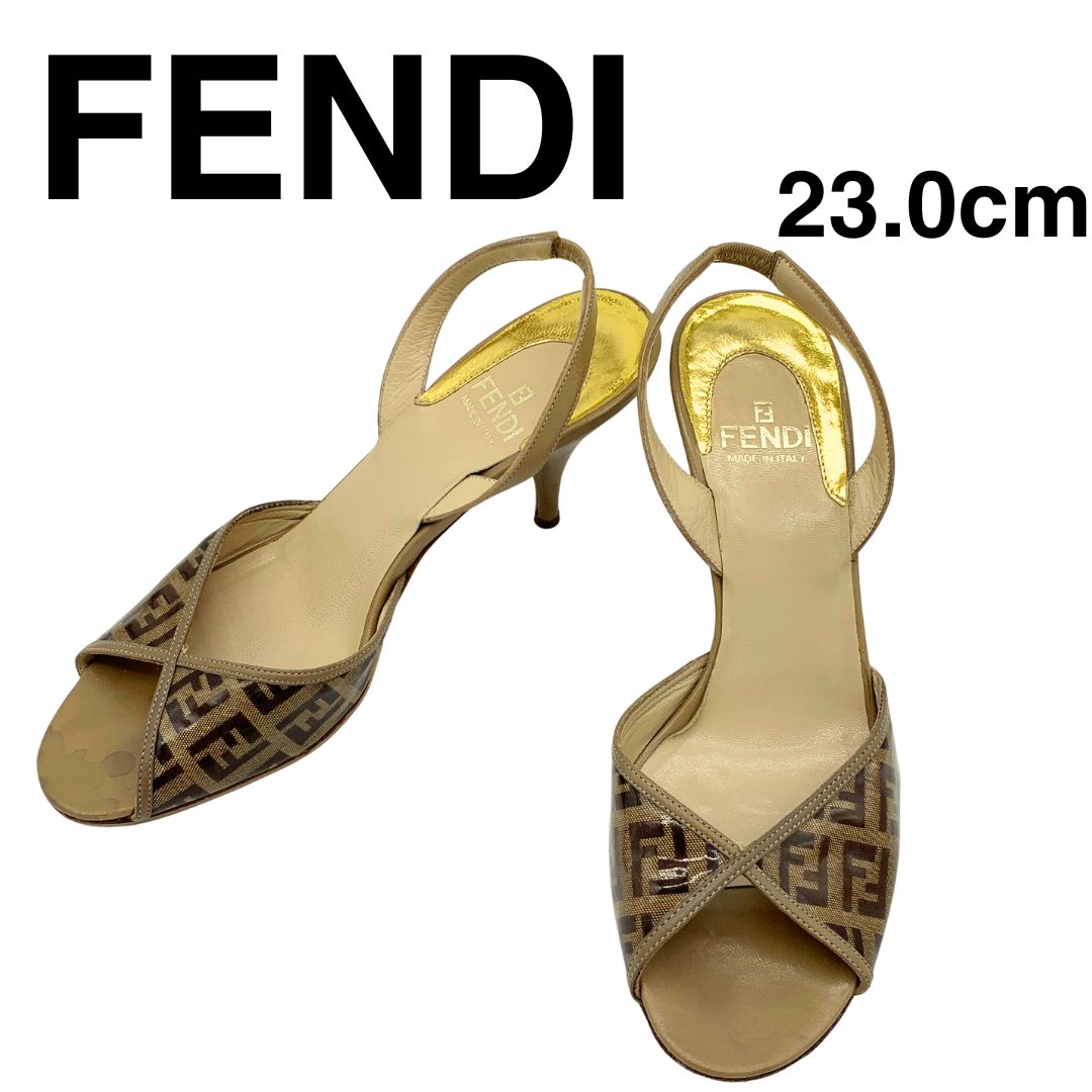 FENDI ズッカ柄 スリングバック サンダル 23cm - メルカリ