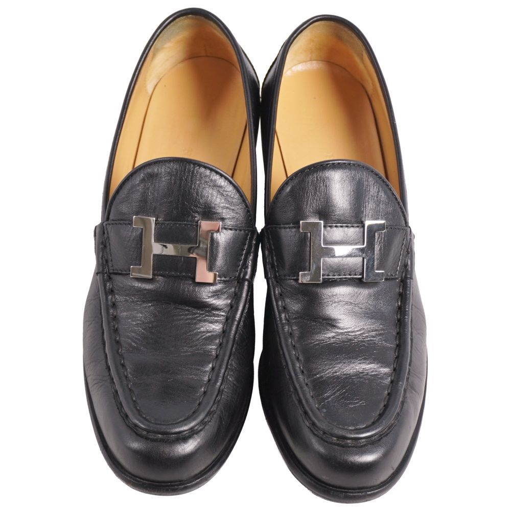 エルメス HERMES ローファー モカシン Hロゴ コンスタンス レザー ヒー
