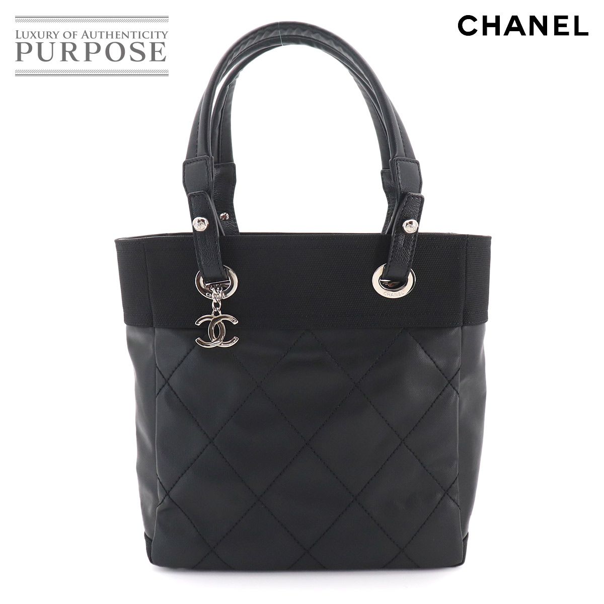未使用 展示品 シャネル CHANEL パリビアリッツ PM トート バッグ PVC