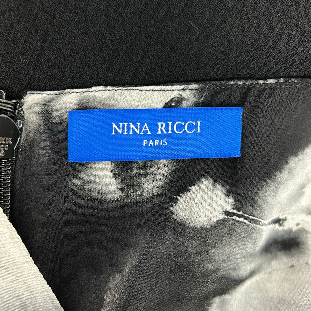 NINARICCI(ニナリッチ) ワンピース サイズ34 S レディース - 黒×白