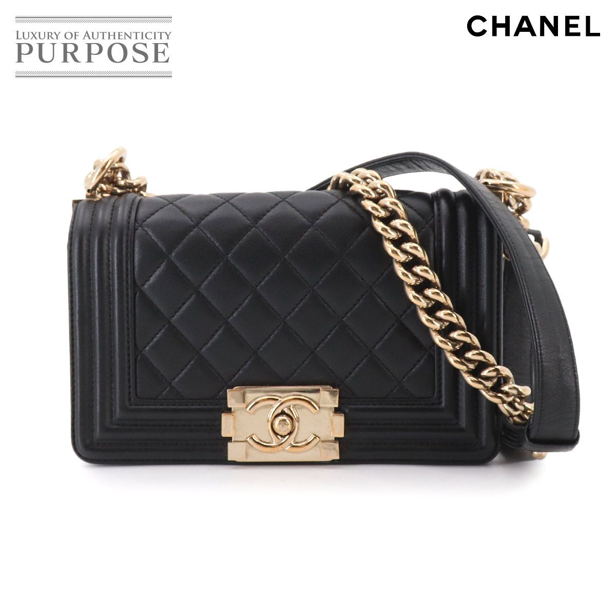 美品 シャネル CHANEL ボーイシャネル スモール チェーン ショルダー