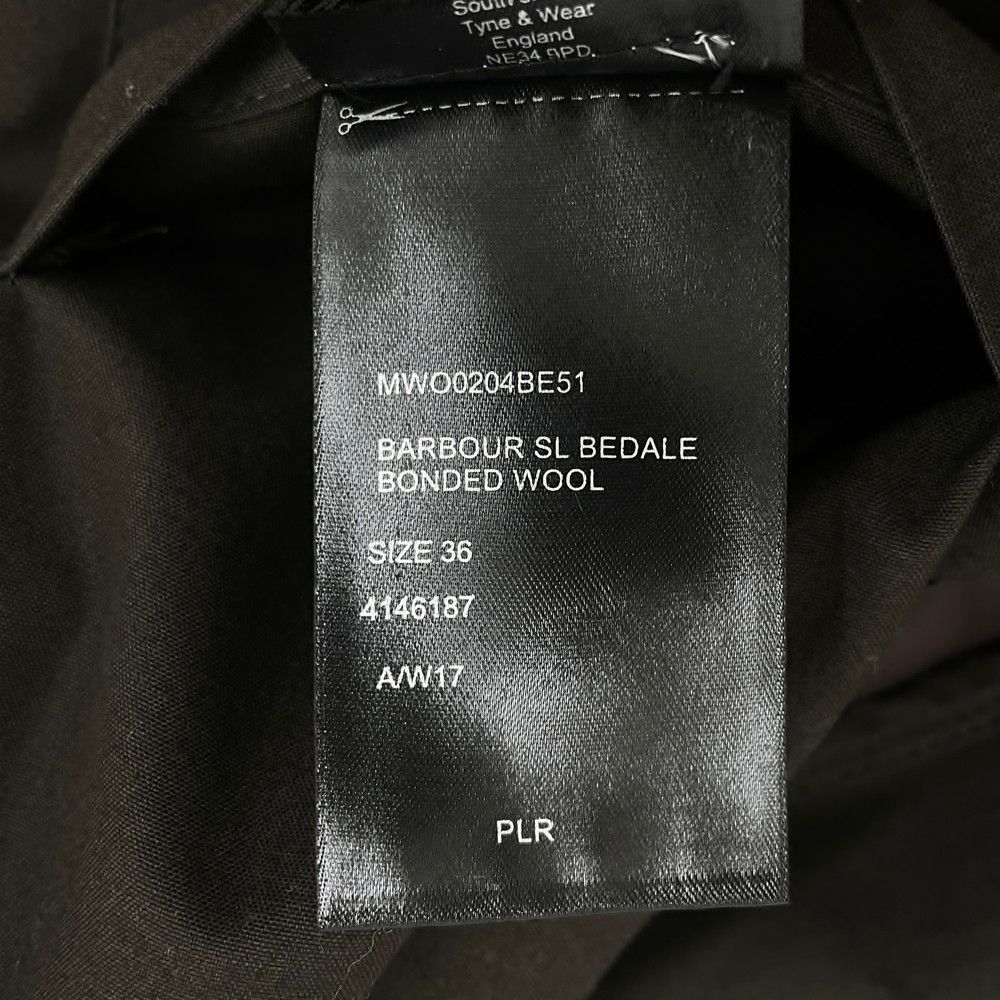 Barbour バブアー ウールジャケット BEDALE SL 36 ダブルジップ
