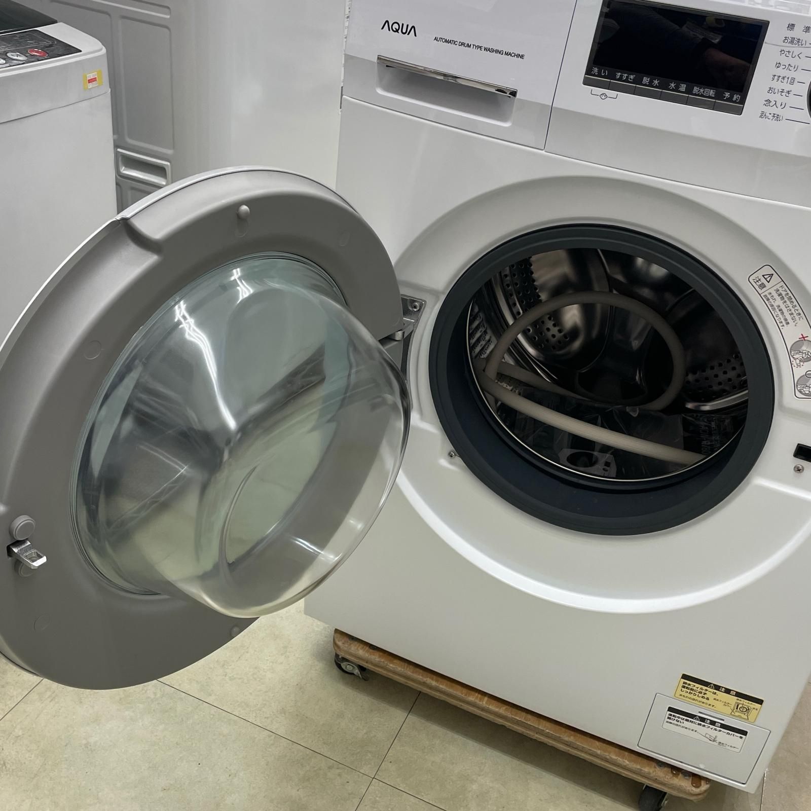 アクア AQUA アクア ドラム式洗濯機 8kg 2021年製 左開き AQW-FV800E