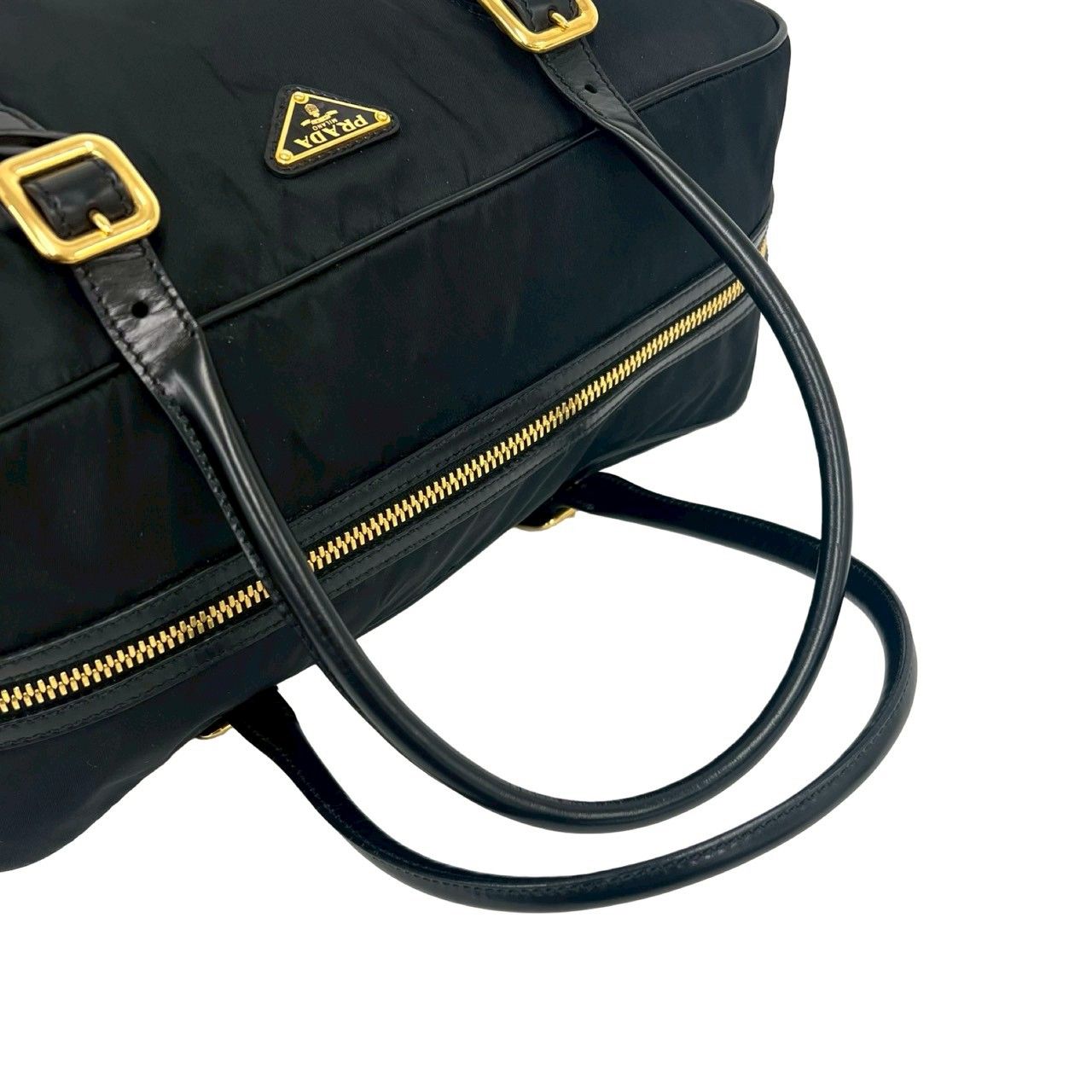 極 美品 PRADA プラダ 三角 ロゴ トライアングル プレート 金具