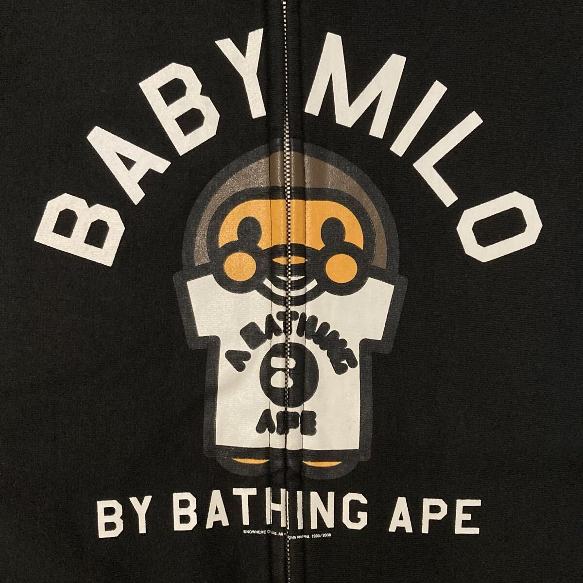 マイロ フルジップ パーカー Mサイズ ブラック a bathing ape BAPE