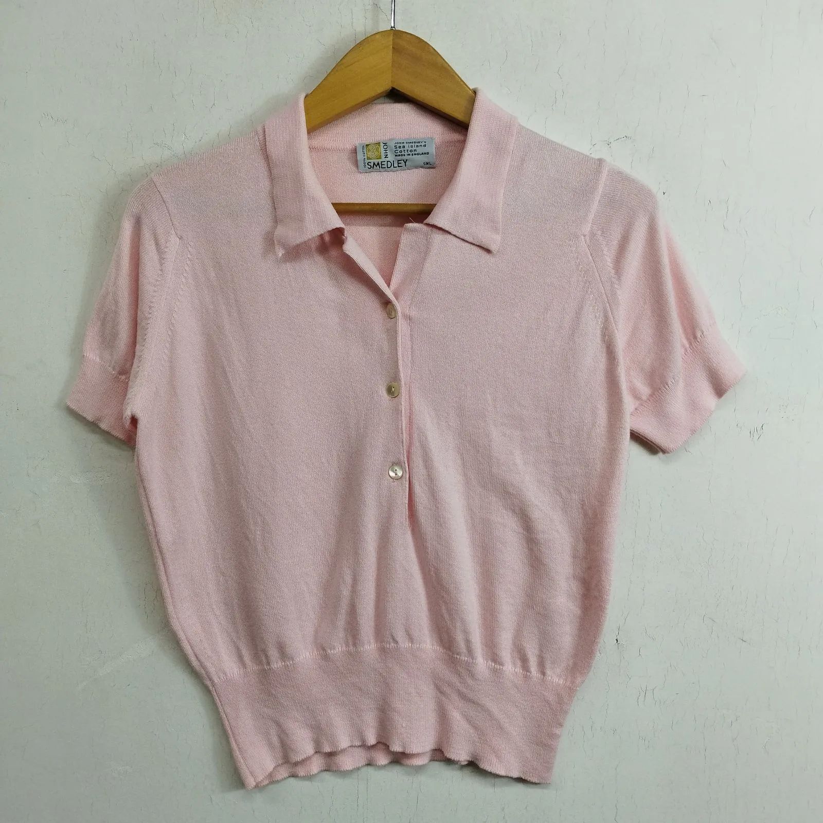 JOHN SMEDLEY ジョンスメドレー ニット ポロシャツ 無地 シー