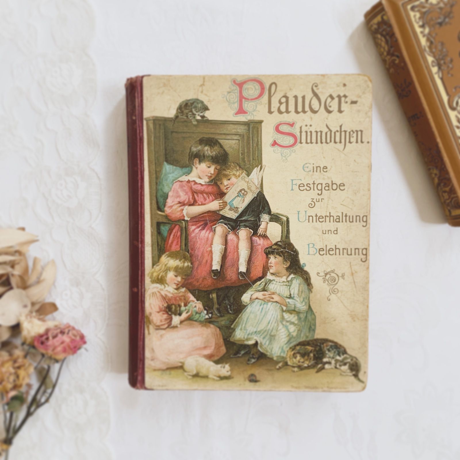 1890-1910年ドイツのアンティーク児童書-美しいカラー&モノクロ挿絵を