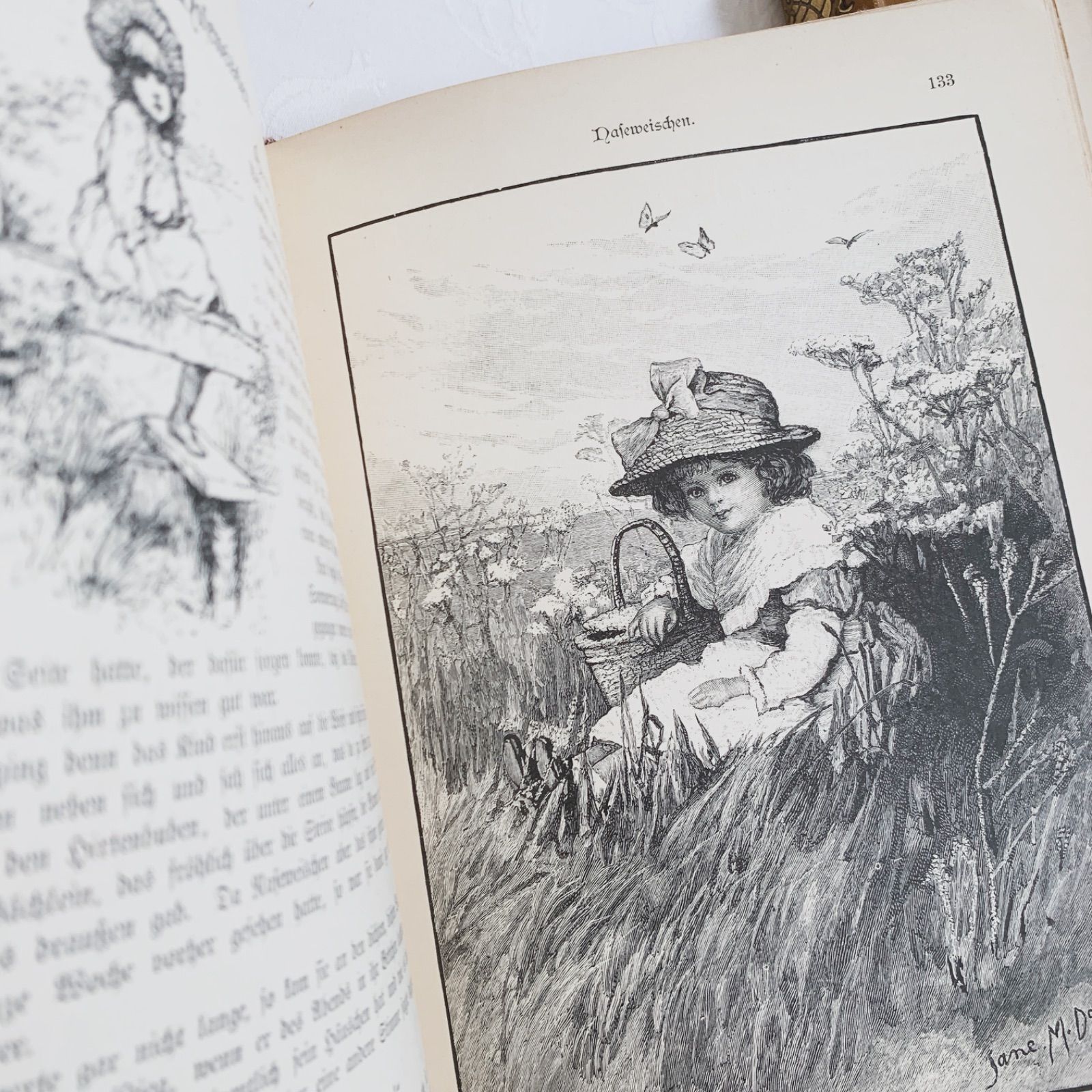 1890-1910年ドイツのアンティーク児童書-美しいカラー&モノクロ挿絵を