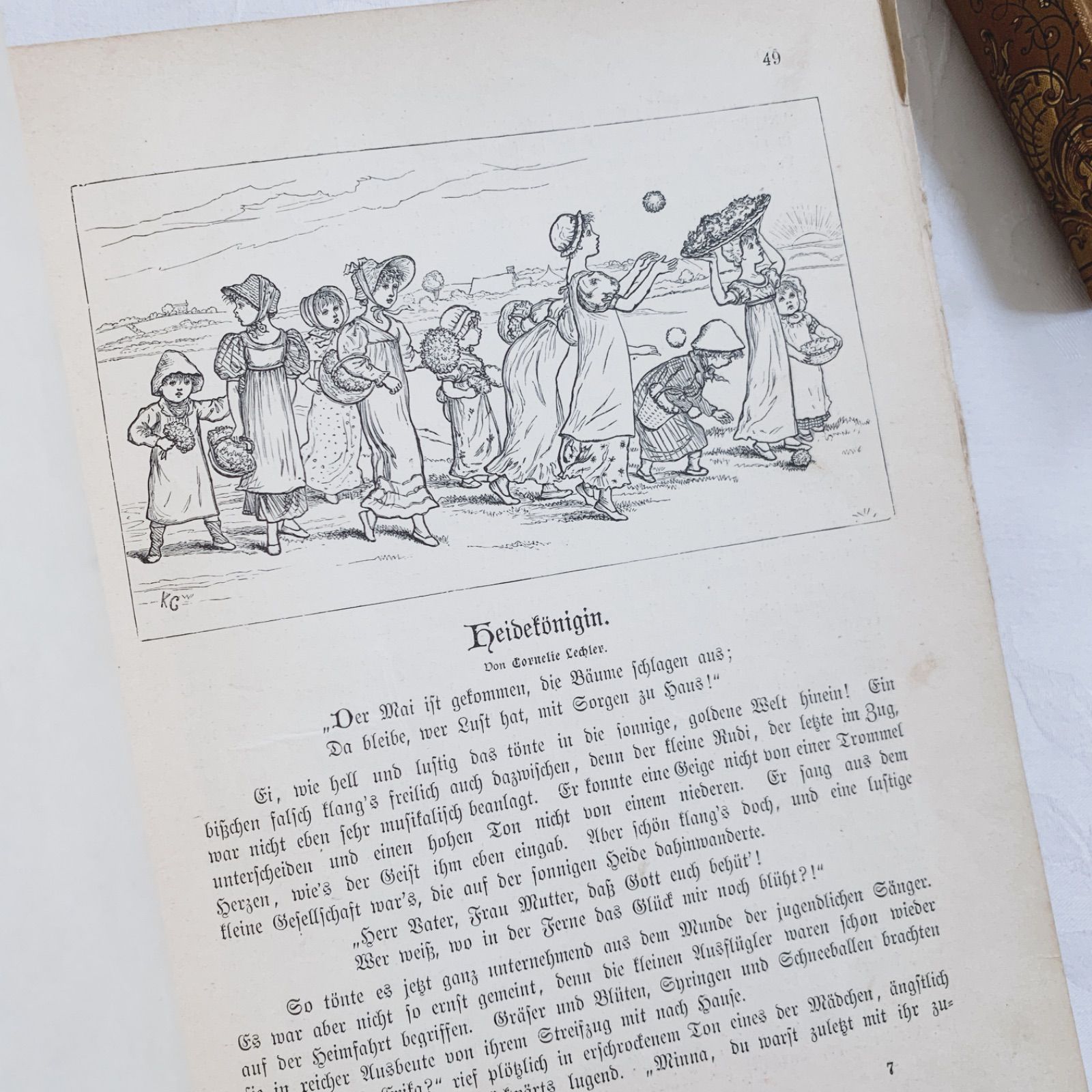 1890-1910年ドイツのアンティーク児童書-美しいカラー&モノクロ挿絵を