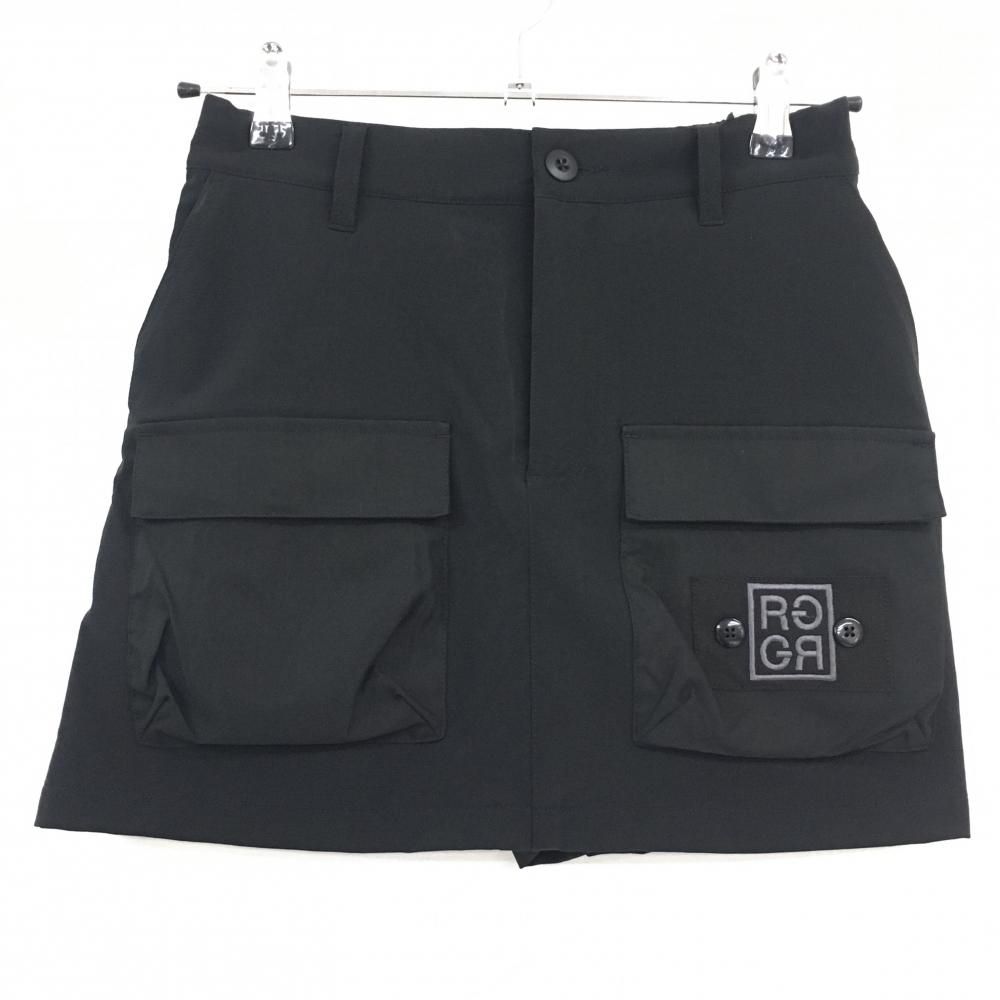 S ラフロッグ RUFFLOG ゴルフ レディース スカート インナー ブラック 新品】ラフロッグ スカート 黒 複数ポケット 内側インナーパンツ
