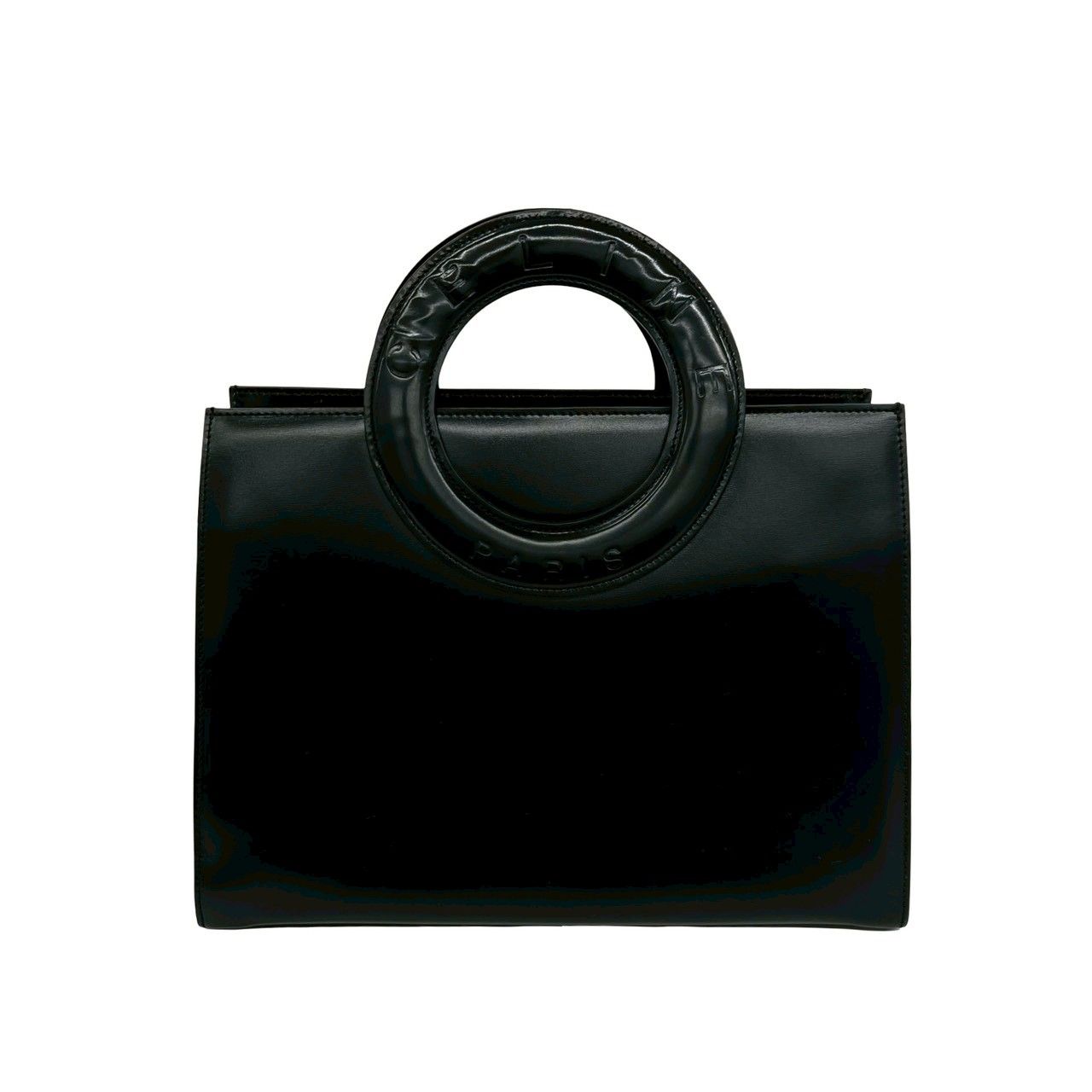 【美品】CELINE ショルダーバッグ ハンドバッグ 2way サークルロゴ 極 美品 保存袋付き CELINE セリーヌ サークル ロゴ レザー 本革 2way